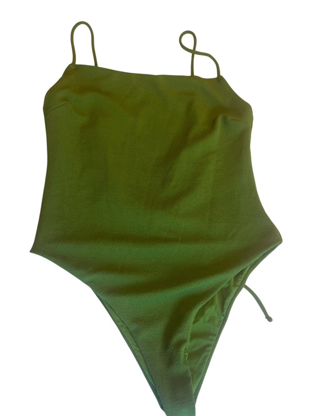 Thrills Olive Green One-Piece Swimsuit With Thin Straps sz L